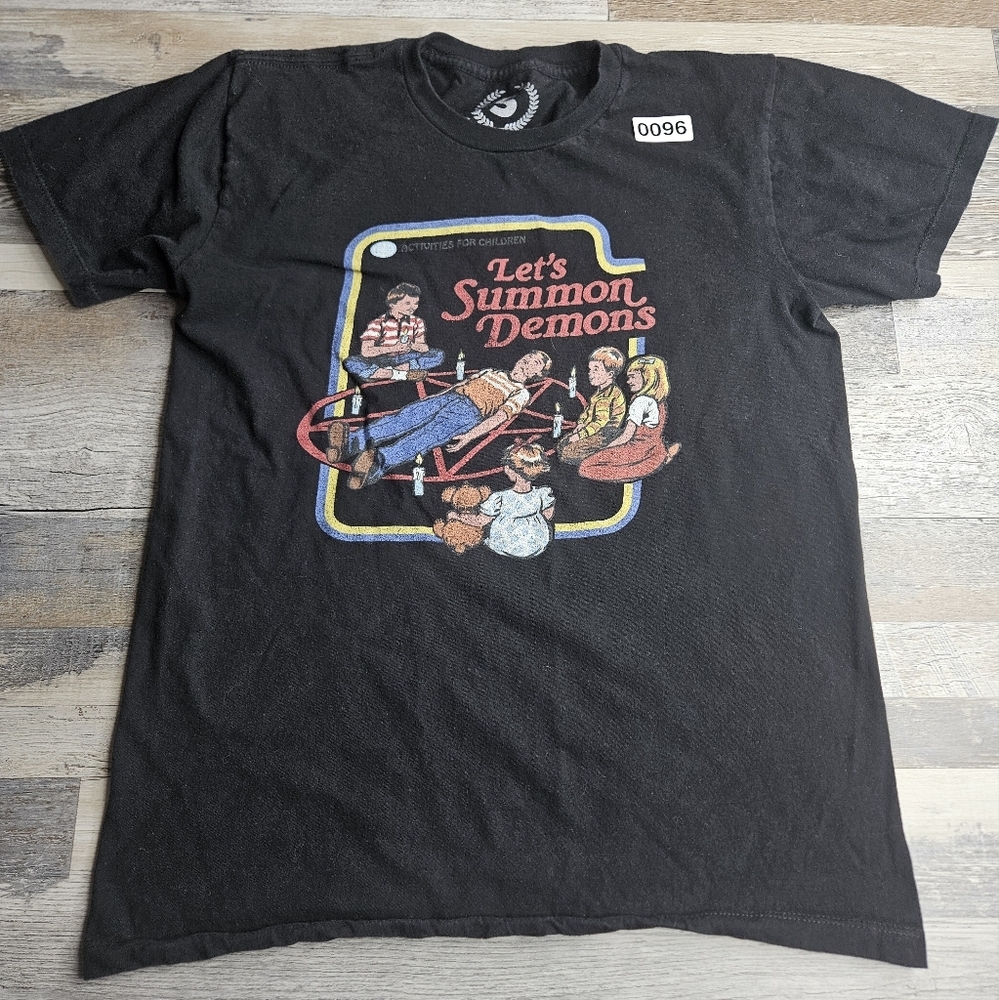 HALLOWEEN Let's Summon Demons Teepublic Tshirt Black Small - Picture 2 of 8